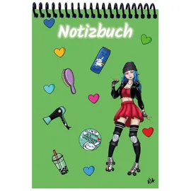 E&Z A 5 Notizblock Manga Enora, grün, kariert