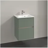 Villeroy & Boch Collaro Waschtischunterschrank C14100AF 47,2x61x40,4cm, Waschbecken mittig, Soft Green