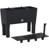 vidaXL Hochbeet 60 x 25 x 46 cm Anthrazit
