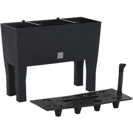 vidaXL Hochbeet 60 x 25 x 46 cm Anthrazit