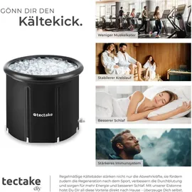 Tectake tectake® Eisbadetonne faltbar, mit 3-facher Isolierung, zentraler Wasserablass und Ablaufhahn, inkl. Tragetasche, Pumpe und Wasserkissen