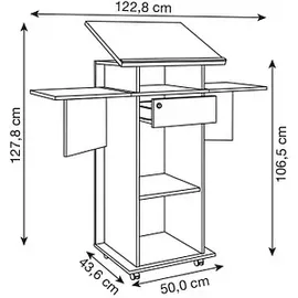 VCM my office Stehpult weiß