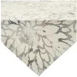 sander table + home Mitteldecke Mitteldecke "Dolce", Blumen grau|silberfarben 85 cm x 85 cm
