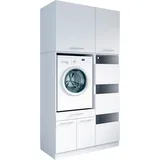 laundreezy Mehrzweckschrank-Set 118 x 238 x 68 cm Weiß