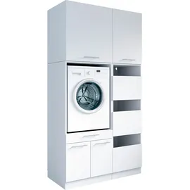 laundreezy Mehrzweckschrank-Set 118 x 238 x 68 cm Weiß