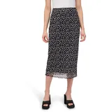 Cartoon Midirock mit Gummizug in Weiß/Schwarz | Gr.: 46