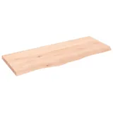vidaXL Wandregal 100x40x(2-4) cm Massivholz Eiche Unbehandelt