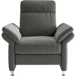 Sessel HOME AFFAIRE "Mailand Fernsehsessel", grau (dunkelgrau), B:98cm H:103cm T:89cm, Struktur ( 100% Polyester), Sessel, mit komfortablem Federkern-Sitz, wahlweise mit Move-Funktion