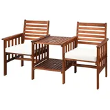 Costway Gartenbank 165 x 65 x 88 cm Braun