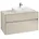 Waschbeckenunterschrank 1000x548x500 mm, 2 Auszüge , für Waschbecken rechts, C01500, Farbe: Front/Korpus: Soft Grey, Griff: Soft Grey