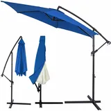 Kingsleeve Ampelschirm Blau Alu Ø330cm UV-Schutz 50+ - Abdeckung