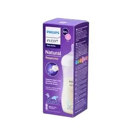 Philips AVENT, Natural Response Babyfläschchen 330 ml mit Durchflussrate 4, Sauger ab 3 Monaten (SCY906/11)