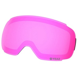 YEAZ Skibrille TWEAK-X wechselglas für ski- snowboardbrille, Magnetisches Wechselglas pink verspiegelt rosa