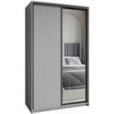 masseno Schwebetürenschrank TAVI 120 x 205 x 60 cm Graphitfarben
