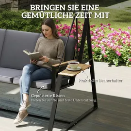 Outsunny Hollywoodschaukel Grau 3-Sitzer
