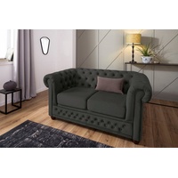 Home Affaire Chesterfield-Sofa »New Castle«, mit hochwertiger Knopfheftung in Chesterfield-Design, B/T/H: 1488672 grau
