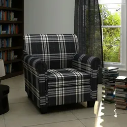 vidaXL Sessel mit Sitzpolster Schwarz Stoff