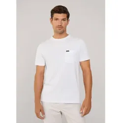 Façonnable für Herren. FM510017 T-Shirt Unveränderlich weiß (L), Lässig, Baumwolle, Kurzarm