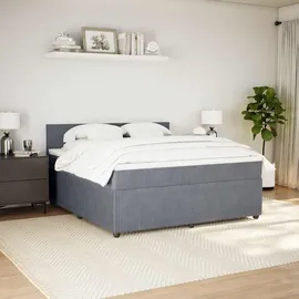 vidaXL Boxspringbett 180 x 200 cm Dunkelgrau