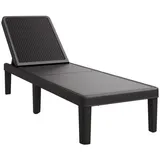 vidaXL Sonnenliege 155,5 x 57 x 28 cm Schwarz