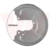 VAN WEZEL Spritzblech, Bremsscheibe 1754373 Hinterachse links für Fiat / LANCIA