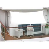Floracord Balkonsonnensegel Weiß 270 cm x 140 cm