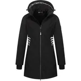 Arctic Seven Damen, Softshelljacke (XS-5XL) mit Kapuze abnehmbar - Wasserabweisend, Atmungsaktiv, Fleece innen, Warme Jacke Frauen - AS-305 XL, schwarz, - XL