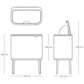 Brabantia Bo Touch Bin 34 l soft beige