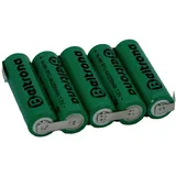 Beltrona RTU5AAZ Akkupack 5x Mignon (AA) Z-Lötfahne NiMH 6 V 2200 mAh