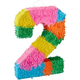 Relaxdays Zahl 2 Piñata bunt