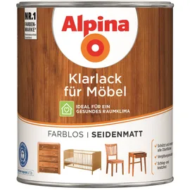 Alpina Weißlack für Möbel und Türen weiß seidenmatt 0,3 l