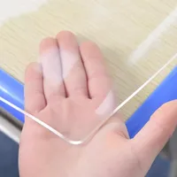 Tischmatte Tischfolie 1.5mm Transparent Klar Tischdecke Tischschutz PVC Schreibtischunterlage Breite 30–160cm, Länge 30–260cm Essmatten (Color : Thick 1.5mm/0.06", Size : 70x70cm)