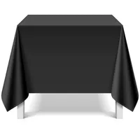 EXODA Tischdecke abwaschbar eckig Deko Vinyl schwarz zuschneidbar Schutzbezug