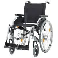 Bischoff & Bischoff Pyro Start Plus Rollstuhl Leichtgewicht mit Trommelbremse Silber Sitzbreite 49 cm