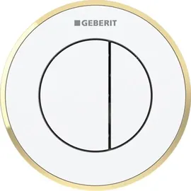 Geberit Typ 10 Fernbetätigung Round Drückerplatte weiß/gold