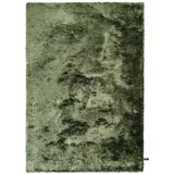 benuta Nest Hochflorteppich Grün, Textil, Beton Optik, Rechteckig, 140x200 cm wasserabweisend, Teppiche - Böden, Teppiche, Hochflorteppiche - Shaggys