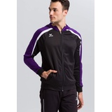 Erima Herren Jacke Liga 2.0 Trainingsjacke mit Kapuze, schwarz/violet/weiß, L,