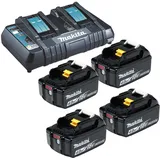 Makita Power Source Kit 18 V Li-Ion 4 x 4,0 Ah + DC18RD Doppel Schnellladegerät