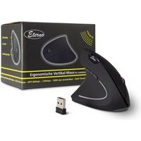 Inter-Tech Eterno KM-206L kabellose ergonomische Vertikal-Maus für Linkshänder schwarz, USB (88884102)