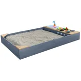 AXI Sandkasten Kelly mit Spielküchenzeile Grau Braun 115 cm x 21,8 cm x 180 cm