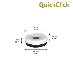 WAGNER QuickClick® Filzgleiter robust NATURAL - 8er-Set Ersatzgleiter Ø 30 mm - für Basis Ø 30 mm - DE Ware - 15803300