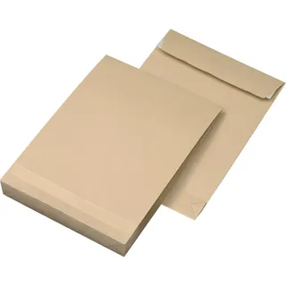 MAILmedia Faltentasche 30007071 B4 haftklebend 40mm Falte braun 100 Stück