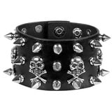 Boland Armband Nietenarmband Totenkopf schwarz