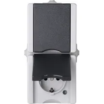 Kopp Schuko-Steckdose 2-fach Grau 1 St.