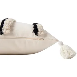 Tom Tailor Kissenhülle T-FLUFFY Stripe", Cremeweiß - 40 x 60 cm - mit Reißverschluss