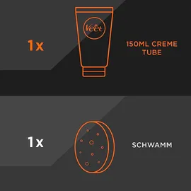 Veet for Men Dusch-Haarentfernungscreme Power Effect – Schnelle & effektive Haarentfernung für Männer in nur 3-6 Minuten – 1 x 150 ml Tube mit Schwamm