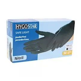 Hygostar HYGOSTAR® Nitrilhandschuhe Safe Light, schwarz, Größe M