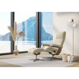 Stressless Relaxsessel STRESSLESS View Sessel Gr. Leder BATICK, Cross Base Eiche, Rela x funktion-Drehfunktion-PlusTMSystem-Gleitsystem-BalanceAdaptTM, B/H/T: 91 cm x 110 cm x 85 cm, beige (cream batick) Lesesessel und Relaxsessel