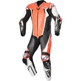 Alpinestars Absolute V2 1-Teiler Motorrad Lederkombi, schwarz-weiss-rot, Größe 58 für Männer