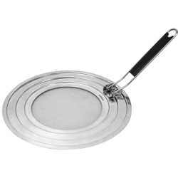 WESTMARK Exclusiv Spritzschutz, hitzeisolierter Griff, , Praktische Abdeckung, die nach Gebrauch platzsparend verstaut werden kann, 1 Abdeckung